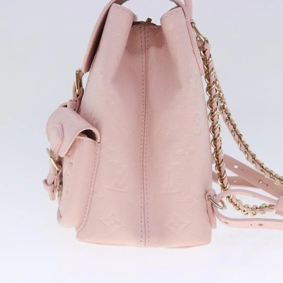 LOUIS VUITTON Monogram Empreinte Backup Backpack Pink M47074 LV Auth 91596SM main image 10